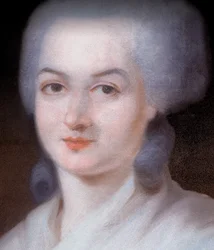 Retrato de Olympe de Gouges (pastel sobre lienzo)
