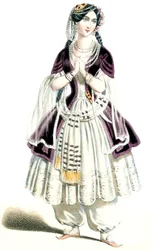 Auber - Haydée - M.lle Lavoye en Haydée, Acto 3 - litografía de Alexandre Lacauchie, 1847