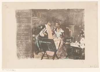 Tarjeta de visita del marchante de cuadros Edmond Sagot en París