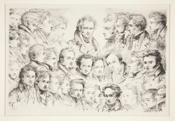 El taller de Girodet - Retratos de treinta y dos alumnos