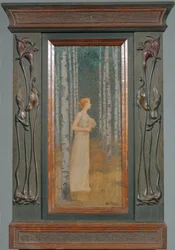 Una mujer que pasa (pintura sobre lienzo)