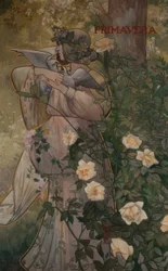 Paneles decorativos de las cuatro estaciones: primavera