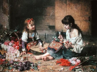 Las jóvenes floristas