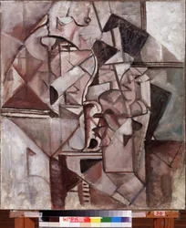 Pintura sin sentido. Pintura de Alexei Alexeyevich Morgunov (Morgunov) (1884-1935), óleo sobre lienzo