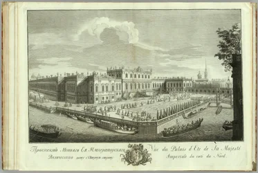 El Palacio de Verano en San Petersburgo Libro del 50 aniversario de la fundación de San Petersburgo, 1753