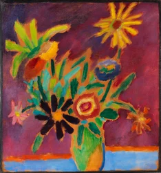 Flores coloridas, 1915