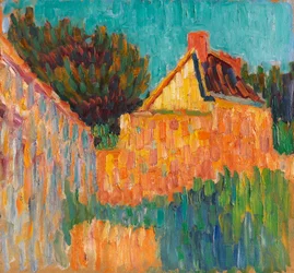 Pequeña casa frente a los arbustos Paisaje francés, 1906