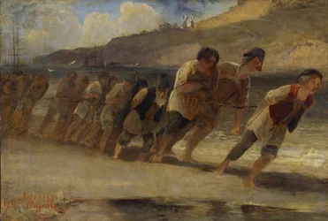 Burlaks en el Volga, 1871