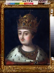 Retrato de la regente Sophia Alekseyevna (1657-1704) (retrato de la regente Sophia Alekseyevna). Pintura de Alexei Petrovich Antropov (1716-1795). Óleo sobre lienzo, 51,5 x 42,2 cm