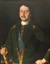 Retrato del Emperador Pedro I el Grande 1672-1725, 1758
