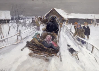 Paseo en trineo durante el carnaval. 1910