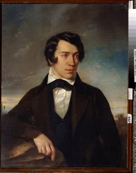 "Autorretrato" Peinture de Alexei Stepanovich Khomyakov (1804-1860) 1842 State Museum Abramtsevo Estate, Moscou