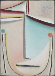 Cabeza abstracta: rosa-azul claro, 1929