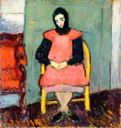 Niña en silla amarilla, 1906-07
