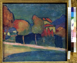 ""Paisaje, Murnau (Alemania)"" Pintura de Alexei von Javlensky (Alexi von Jawlensky, Alexej von Javlenski) (1864-1941) 1909 Colección privada