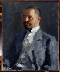 ""Retrato de Dmitri (Dimitri) hermano del artista"" Pintura de Alexei von Javlensky (Alexi von Jawlensky, Alexej von Javlenski) (1864-1941) alrededor de 1898 Museo de Arte Regional M. Vrubel, Omsk
