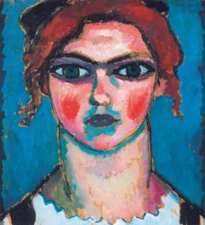 Joven con ojos verdes, hacia 1910