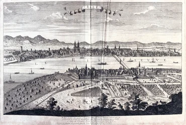 Bale, Suiza, por A.H. Jaillot en "Atlas Français" - París