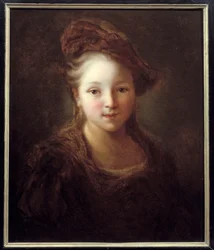 Retrato de una joven. Pintura de Alexis Grimou (1680-1740), hacia 1720. Amiens, Museo de Picardía - Retrato de una joven. Pintura de Jean Alexis Grimou (1680-1740), hacia 1720. Museo de Picardía, Amiens, Francia