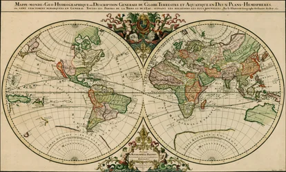 Mapa del mundo de 1691 por Alexis-Hubert Jaillot