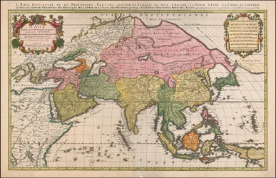Mapa de Asia de 1692 por Hubert Jaillot