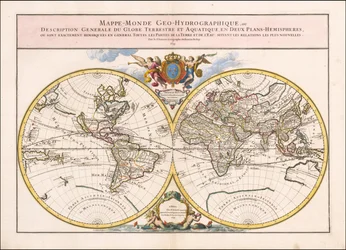 Mapa del mundo de 1699 de Alexis-Hubert Jaillot