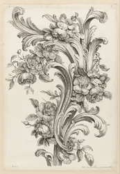 Diseño floral y de hojas de acanto