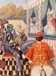Merrie England: La Reina de la Belleza (litografía en color)