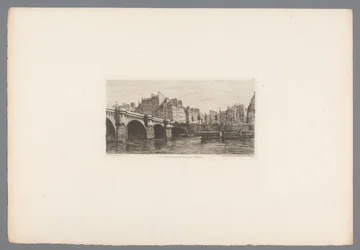 Vista del Pont Neuf
Le Pont Neuf (título en el objeto)
Grabados franceses de 1874 (título de la serie)
L
