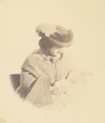 [Retrato enmarcado, mujer sosteniendo un bebé], 1850s-60s