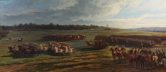 Revisión de la división de caballería de la Guardia de Longchamp por Napoleón III y Francisco José I de Austria, 25 de octubre de 1867