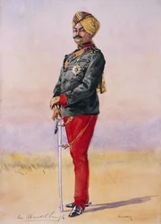 Mayor Honorario H.H. Sir Umed Singh Bahadur, Maharao de Kota, ilustración para 