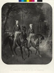 Conde de París y Roberto de Orleans Luis Felipe de Orleans