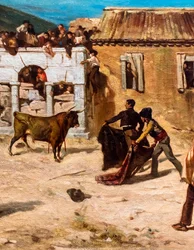 Lucha de novillos, detalle