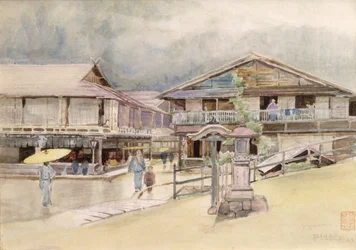 Día lluvioso en Yumoto, 1889