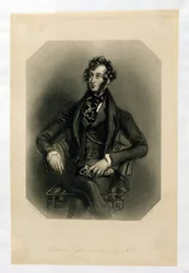 Edward Lytton Bulwer (1803-73), grabado por H. Cook