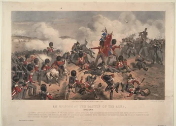 Escena de la Batalla del Alma el 20 de septiembre de 1854