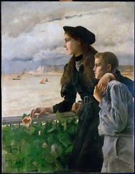 Bernard Stevens y su hermana Suzanne (pintura sobre lienzo)