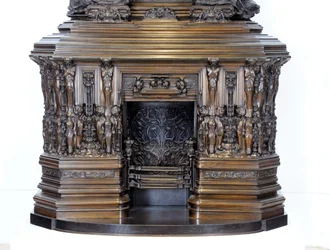 (detalle) de la chimenea de Sam Wilson, c.1908-14