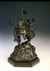 San Jorge y el dragón, liderando la victoria