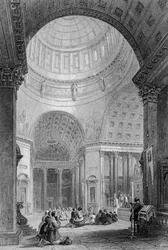 Interior de la Iglesia de Kazán, grabado por T. Higham