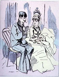 Aux Champs-Élysées, ilustración de Les Parisiennes, c.1870