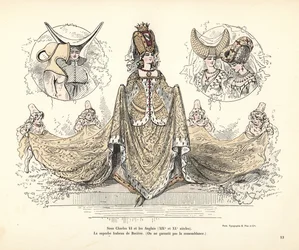 Traje de Isabel de Baviera, reina de Francia, tocados