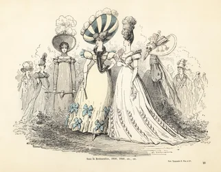 Trajes de la Restauración borbónica.