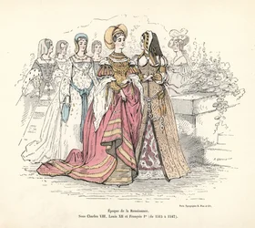 Trajes de mujer francesa del Renacimiento