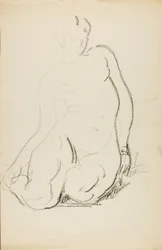 Desnudo sentado