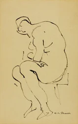 Desnudo sentado