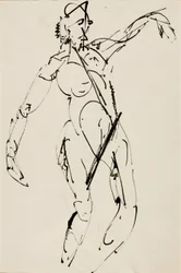 Desnudo de pie