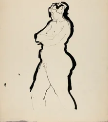 Desnudo de pie
