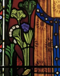 Abbey Cwm Hir, Heaton, Butler & Bayne, Alfred Hassam, Flores y Tela, La Luz del Mundo, 1865, Holmon Hunt